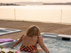 Dazzling Crete Villa | 3 Bedrooms | Villa Saffron Sunset | Beachfront Villa with Jacuzzi & Brilliant Sea Views | Chania